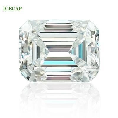 China High Quality Color VVS Loose Moissanite Diamond Emerald Cut Moissanite Gemstones Set of Fire Ice Cap Jewelry D for sale