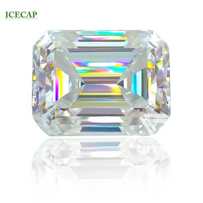 China Fire D High End Color Set Or White Color GRA Certified VVS Jewelry Making Moissanite Diamond Emerald Cut Moissanite Gemstones For for sale