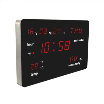 China Multifunctional Calendars LED Calendar Alarm Clock with Temperature and Humidity for sale