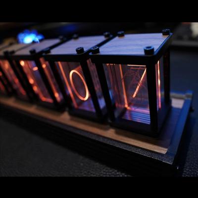 China LUMINOVA Ventures Digital Tube Desk Clock Nixie Tube Clock with New and Easy Replayceable IN-14 Nixie Tubes for sale