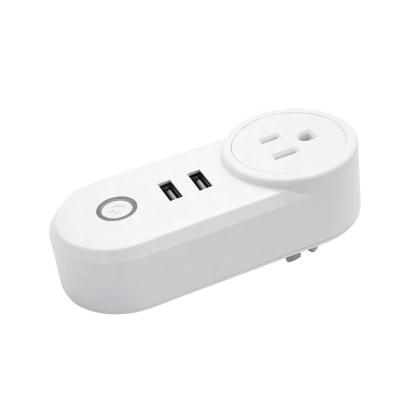 China Residential/Multipurpose WiFi Outlet 16a USA Smart Plug with Dual USB WiFi Outlet Remote Monitoring with Smart Life Support Alexa App One Google Home for sale