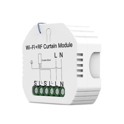 China Available Smart WIFI Curtain Switch 1527 Open/Narrow 10A 500W RF433 Power WiFi Switch Module Remote Control Coding For Alexa/Google Home for sale