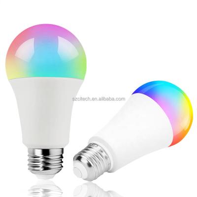 China A60 10W smart residential wifi LED light bulbs supports Amazon Alexa and Google Smart Home Tuya Smart Life APP for sale