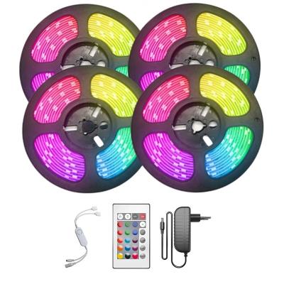 China Garden Tuya IP65 Waterproof 20M Wholesale Smart Led Strip Light 5M Remote Control 10m 20m WiFi With DC 12V Power Adapter and Smart Cont for sale