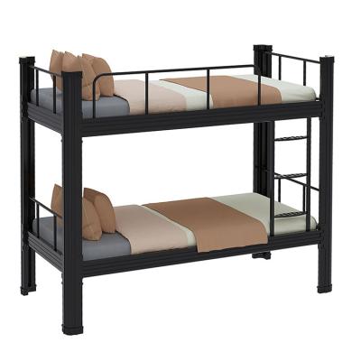 China Modern style thickened high quality steel plate corrosion and rust preventio sale good prices thickened bunk bed double layer steel iron frame bed for sale