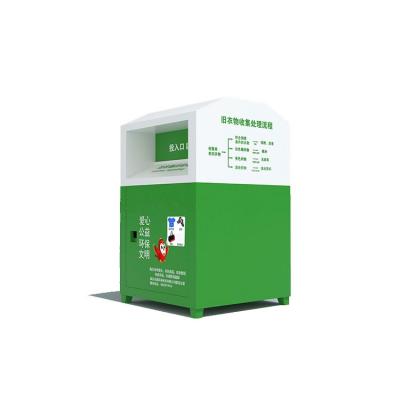 China Sustainable Inventory China Customized Color Steel Donation Bin Clothing Recycle Donation Bin Metal for sale