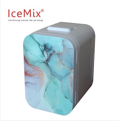 China 8L THERMOELECTRIC Peltier Cooling Color Marble Door Skin Care Mini Lotion Fridge Geladeira de locao Customized vaidade Geladeira De for sale