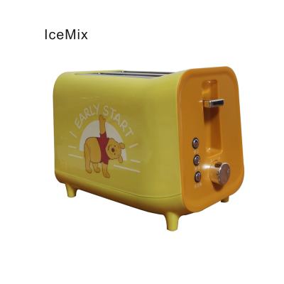 China Defrost Power 800W 2 Slice Auto Switch With Logo On Portable Automatic Toast Bread Toaster for sale