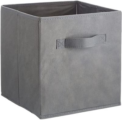 China Collapsible Basics Folding Fabric Storage Cubes Organizer With Handles for sale