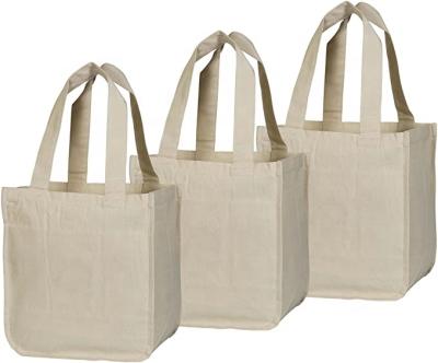 China WASHABLE Canvas Grocery Bags With Handles Washable Organic Cotton Bag for sale