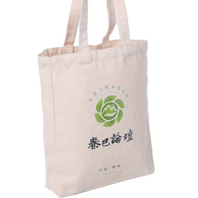 China New 2020 Cotton Canvas Handled Bag Simple Tote Bag With Custom Logo for sale