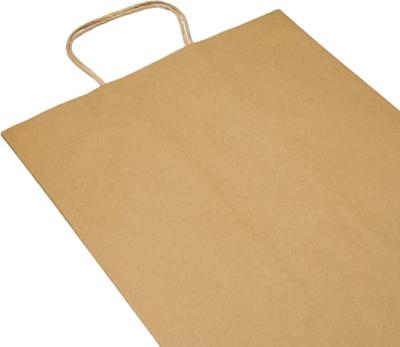 China Recycled Materials PTP BAGS Natural Tote Bags Recyclable Kraft Paper Gift Food Service Bags for sale