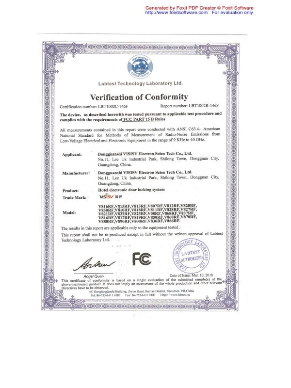 FCC - Guangdong Yingjing Trading Co., Ltd.