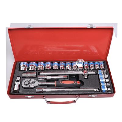 China 24 Pcs Socket Wrench Auto Repair Set Auto Blow Boxcar Tool Kit Set Plug Socket for sale