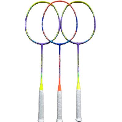 China Durable Type Customized 84g Woven 4U Carbon Fiber Badminton Rackets For Sale for sale