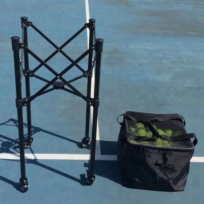 China Portable Movable Nylon Cloth And Metal Nylon Cloth+Metal Tennis Basket For Training for sale