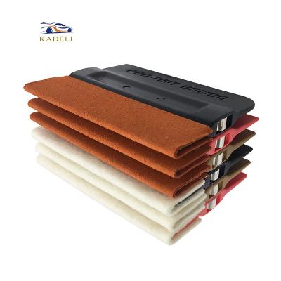 China Single Color No Pattern Printed Quality Felt Squeegee Car Vinyl Wrap Tools Custom Window Tint Squeegee for sale