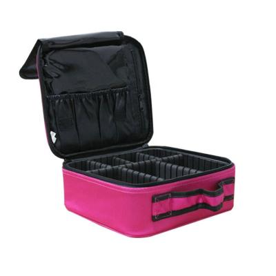 China Fashion ready stock bestseller waterproof pink hard case cosmetics bag women canvas make up bag with strong frame winxtan, Foshan, China for sale