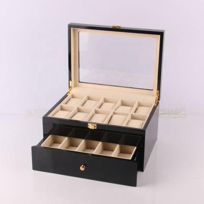 China Luxury Ready Stock 20 Slots Watch Box Custom Logo Wooden Wooden Watch Box Luxury For Men's Drawer Watch Box From Foshan winxtan,China for sale