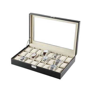 China Packaging of 24 Slot Watch Case Leather Luxury Watch Storage Boxes with Different Color Options from Nanhai, Foshan, Guangdong, China for sale