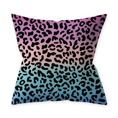 China Hot-selling Cartoon Design Plush Living Room Sofa Pillow Case Leopard Grain Series Short Cushion Cover for sale