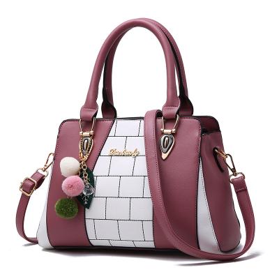 China Wholesale Color Matching Design PU Leather Bag Women Summer Handbag Fashion Lady Durable Bag for sale