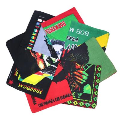 China Lead Marley Pattern Cotton Bandanas Hip Hop Daily Hot Selling Magic Square Blanket With Ear for sale