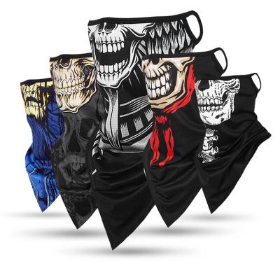 China Daily Hot Selling Skull Pattern Bandanas Riding Magic Scarf Bandanas Windproof Breathable Earloop for sale