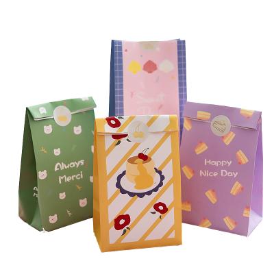 China Recyclable Logo Printing Food Grade Bread French Fries Kraft Paper Food Packaging Bag Eco Friendly Customized Packaging Bag For Take Away for sale