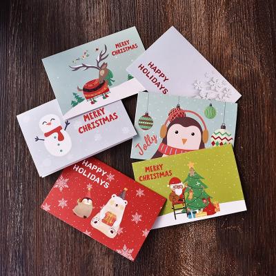 China Europe Wholesale Colored Custom Handmade Holiday Greeting Wishes Merry Christmas Cards Card Friends and Family for sale