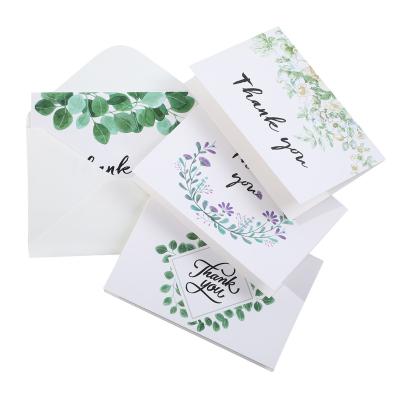 China Hot Selling Creative Europe Flower Wedding Invitations Half-fold Card Thank You Customer Greeting Card for sale