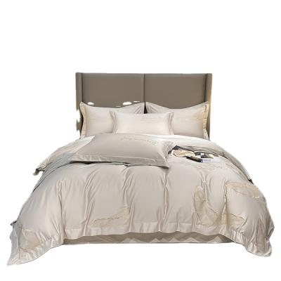 China Luxury modern simple style embroidered bedding set, beautiful feel exquisite quality for sale