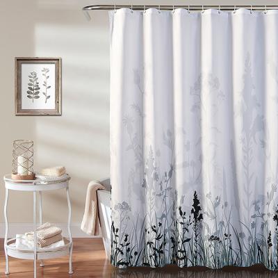 China Viable custom waterproof shower curtain, 100% polyester material, durable, waterproof, fashion design for sale