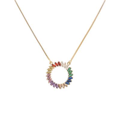 China FASHIONABLE N101 Amazon Fashionable High Quality Colorful Gem Ring 2021 Box Body Chain Necklace 18k Necklace 18k Fine Jewelry Accessories for sale