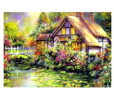 China CLASSIC Landscape Homes Round/Diy Mosaic Diamond Embroidery Landscape/Square Rhinestone Diamond Painting for Home Decor for sale