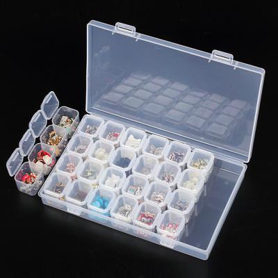 China New Classic/Postmodern 28 Grid Storage Box Diamond Box DIY Diamond Painting Accessories for Placing Diamonds for sale