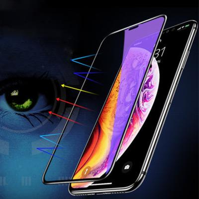 China New Trend Mobile Phone Product High Quality Full-page Anti-blue Light Tempered Glass All-adhesive Protective Film For Iphone for sale