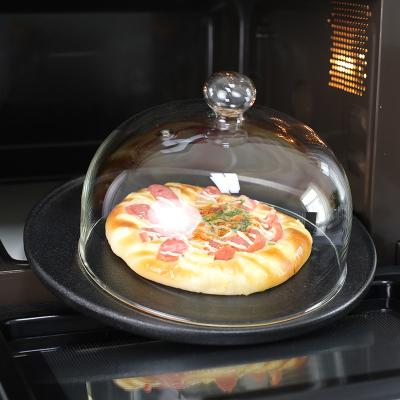 China China Clear Dome Microwave Food Cover Cake Food Cover Glass Tableware Cookware for sale