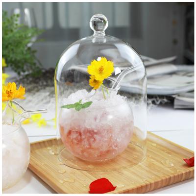 China Bar Creative Clear Spherical Transparent Cocktail Whiskey Juice Dessert Glass Wine Glass Cup for sale