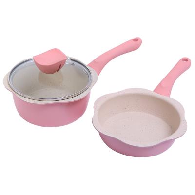 China Sustainable Aluminum Baby And Infant Complementary Food Pot Frying All In One Small Nonstick Household Frozen Milk Boiling Pot for sale