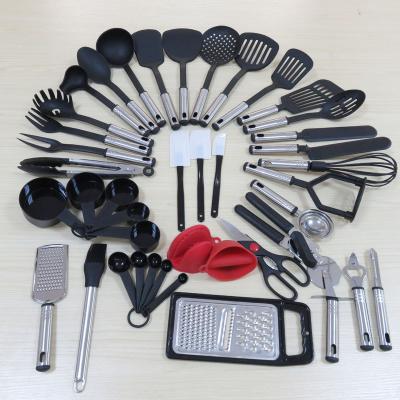 China Kitchenware Factory Price Sustainable Best Selling 100% Eco-friendly Nylon Cooking Tools 42pcs Kitchen Utensils Sets for sale