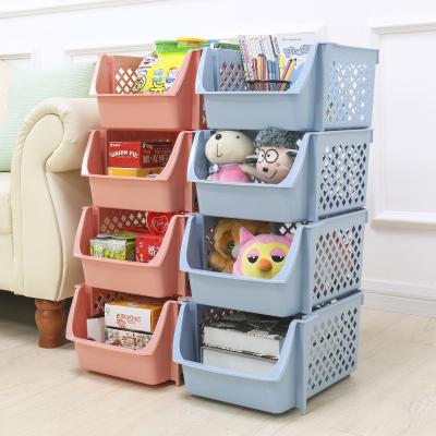 China Modern Layered Plastic Fruit Storage Basket Toy Storage Basket Bathroom Storage Rack Home Kitchen for sale