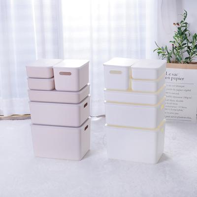 China Plastic Simple Portable Desktop Resume Sundries Household Storage Box Household Organizer Storage Boxes Convenient Storage for sale