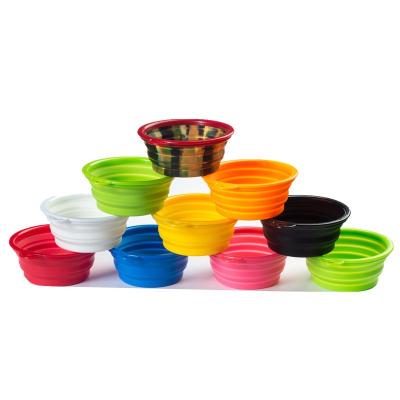 China Dog Bowl Silicone Pet Bowl Outdoor Portable Folding Drinking Bowl for sale