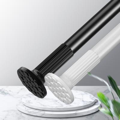 China CLASSIC 1.74-2.24m Retractable Curtain Rod Clothesline Pole Bathroom Toilet Shower Punch Free Indoor Curtain Rod Easy-to-Disassemble Sin for sale