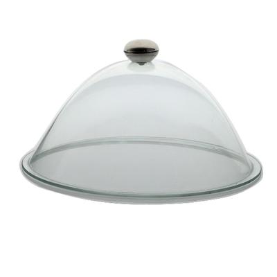 China Durable high tempered glass dome cover with handle for cookware for sale