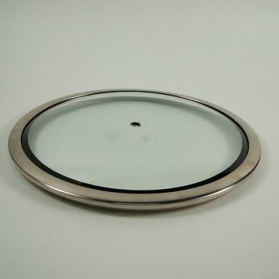 China 6 Inch Sustainable 304 Stainless Steel Ring Glass Lid For SS Stock Pot for sale