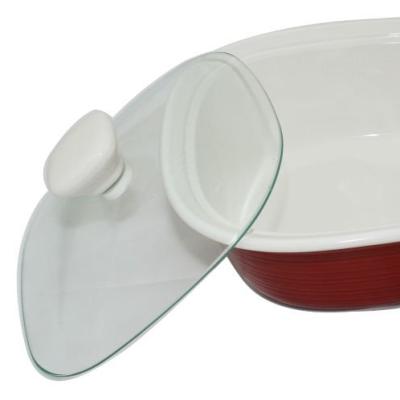 China Viable Made In China No SS Ring Polished Glass Lid For Ceramic Cooking Pot for sale