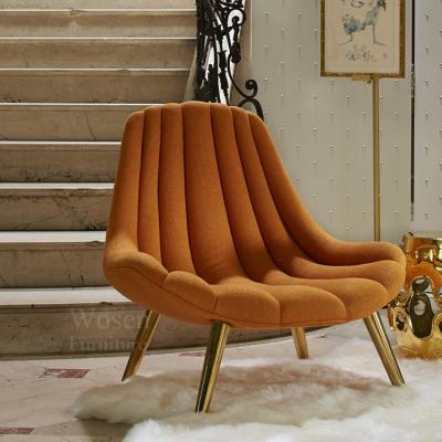 China Modern Design Foldable Wooden Leg Molded Foam Upholstered Fabric Chair for sale