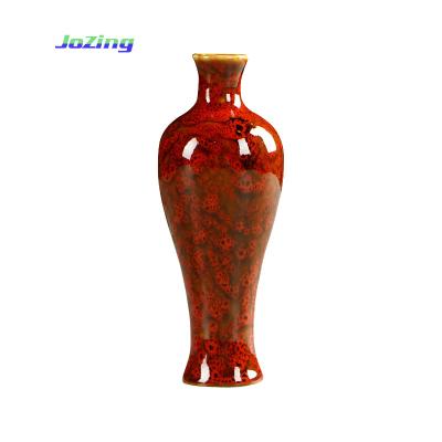 China Chinese Style Minimalist Classical Home Decor Fambe Ceramic Flower Vase for sale